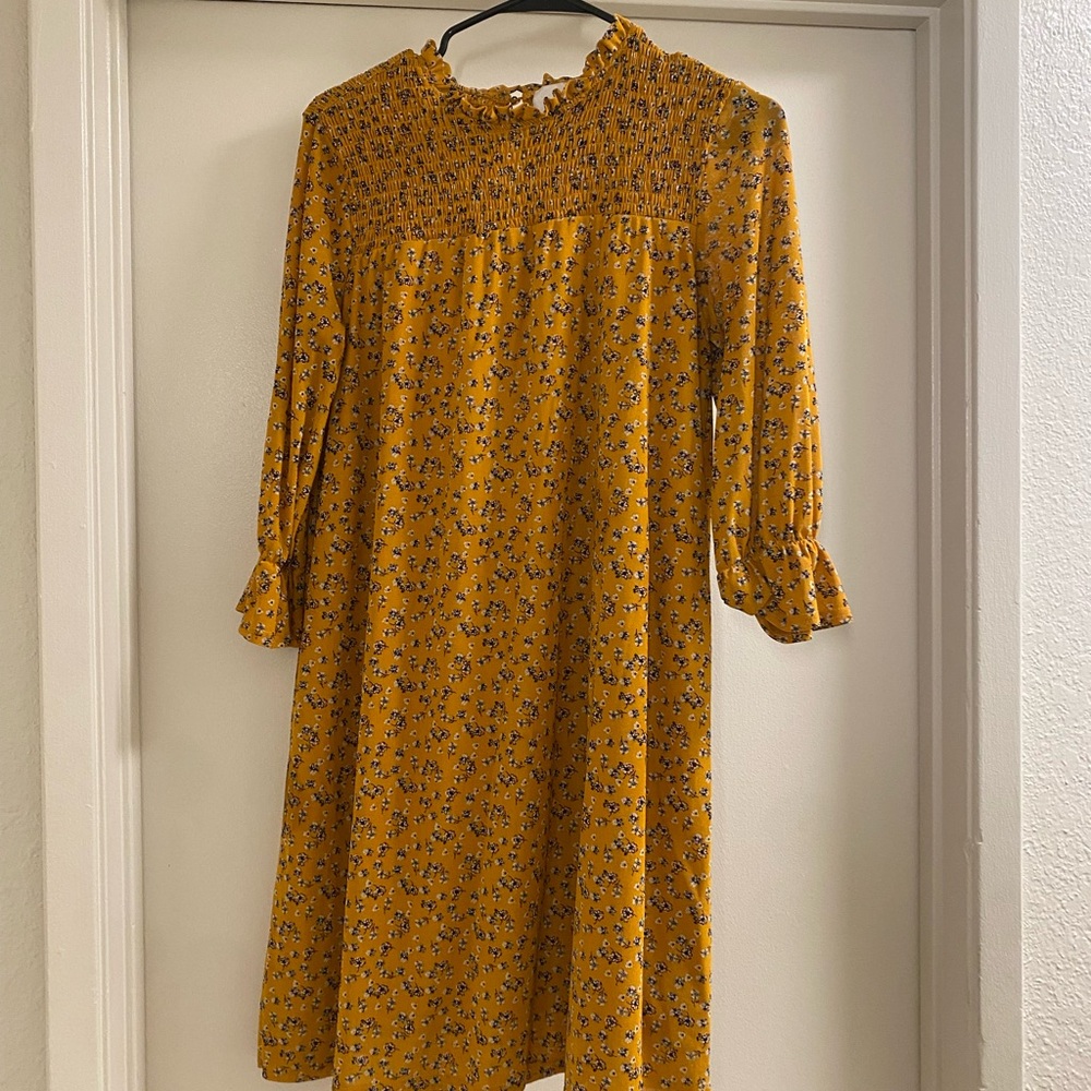 Floral Mustard Dress